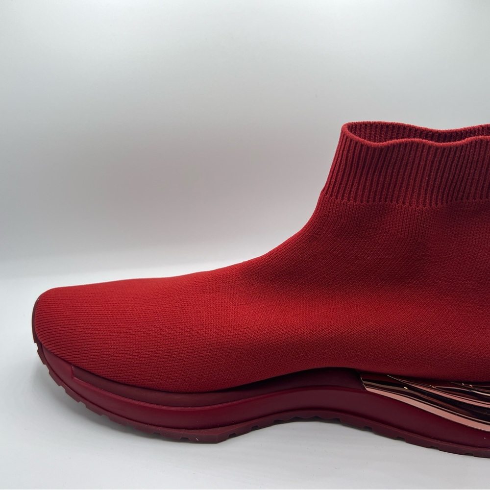 Ferregamo woman’s brick red sock shoes sneaker size 9 leather inner - Picture 4 of 6